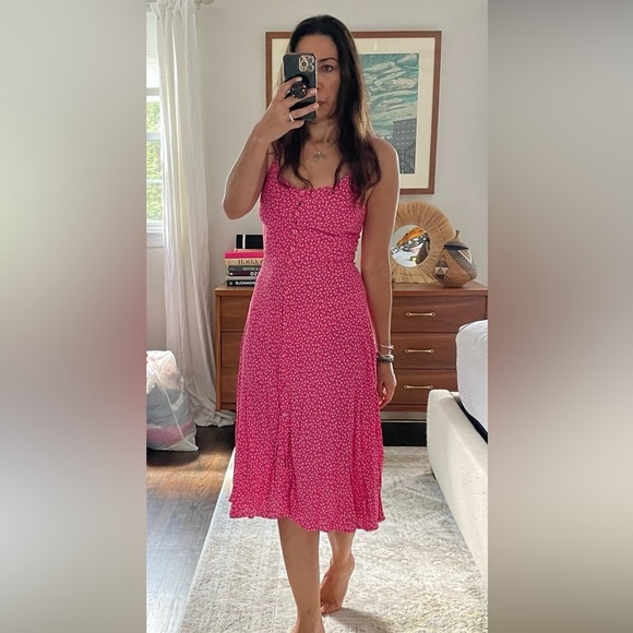 Rolla's Pink Midsummer Mini Tulips Midi Dress - Picture 2 of 15